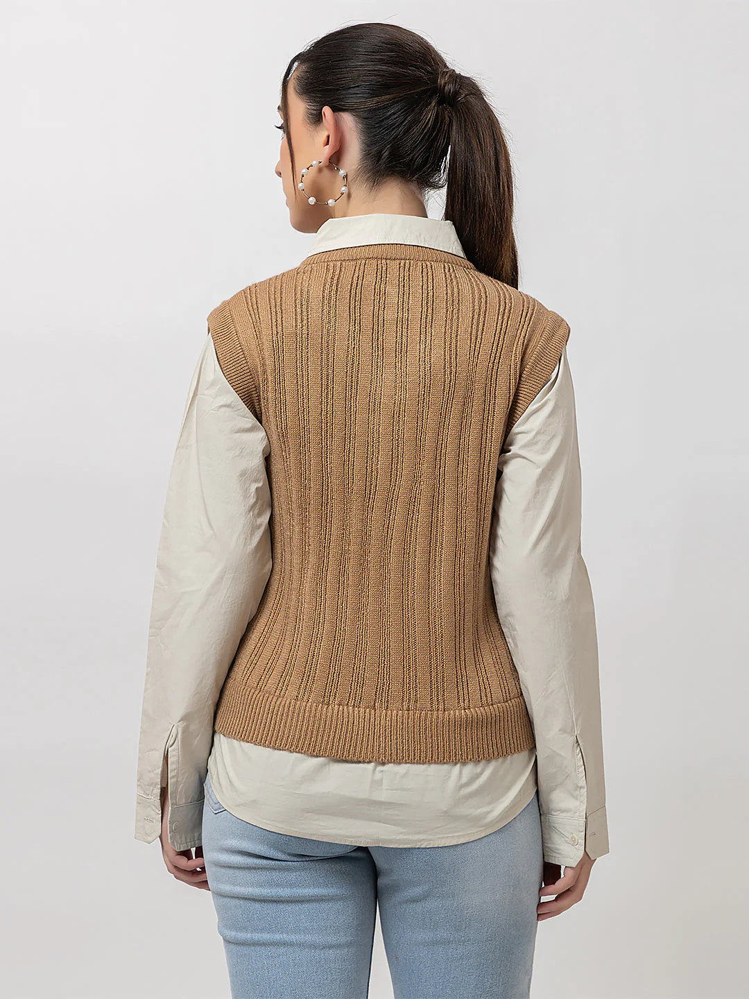 Women's Cable-Knit Half Sweater - Image 6
