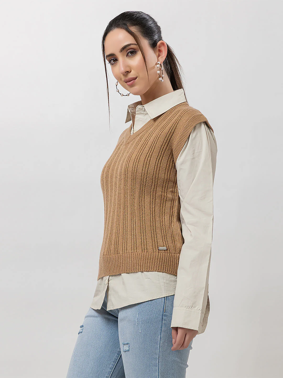 Women's Cable-Knit Half Sweater - Image 7