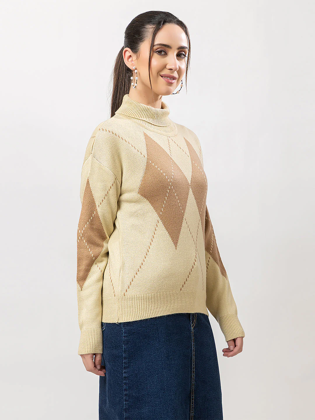 Women's Turtle-Neck Cozy Sweater - Image 3