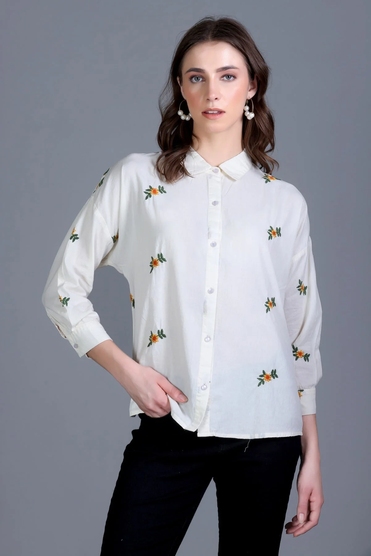 Women's Floral Print Shirt - Image 10