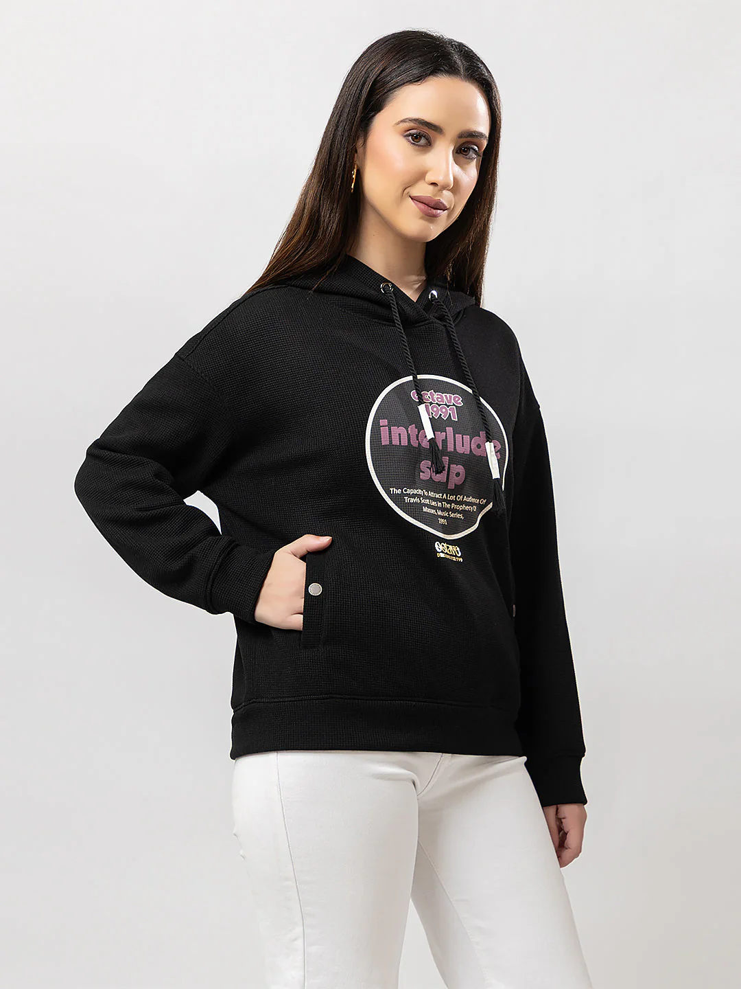 Women's Hooded Graphic Sweatshirt - Image 2