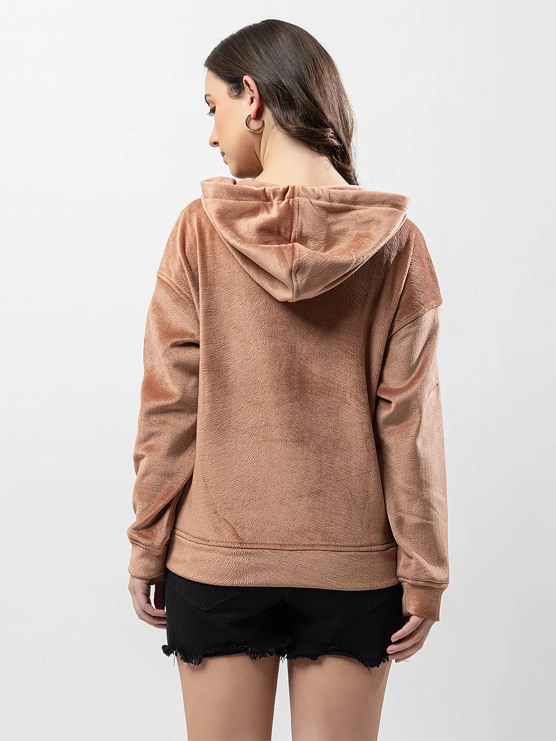 Women's Hooded Zipper Sweatshirt - Image 4
