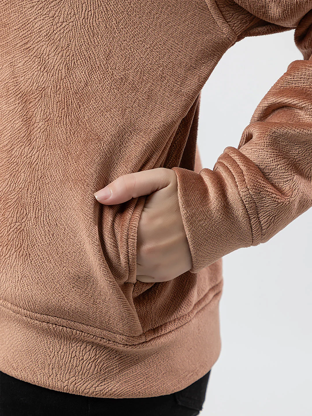 Women's Hooded Zipper Sweatshirt - Image 5
