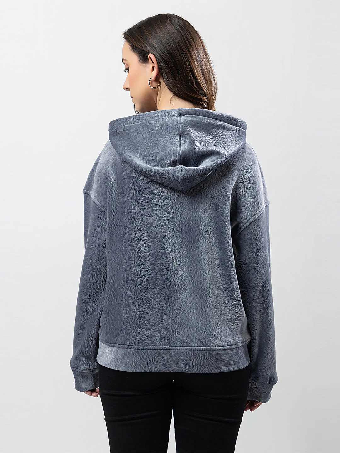 Women's Hooded Zipper Sweatshirt - Image 3