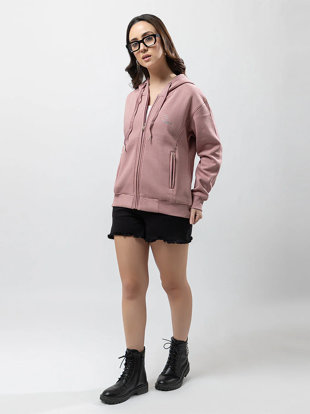 Women's Hooded Zipper Sweatshirt - Image 7