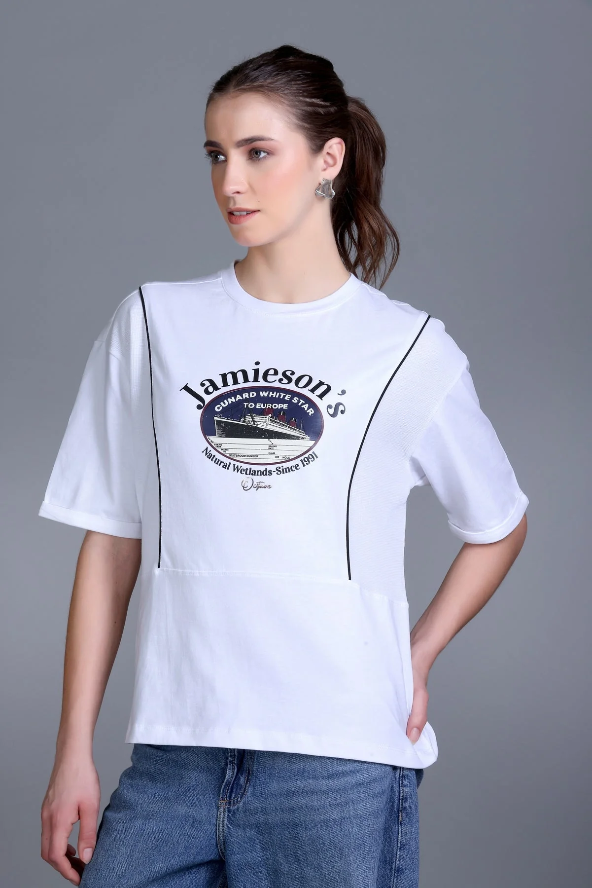Women's Round-Neck Graphic Tee - Image 10