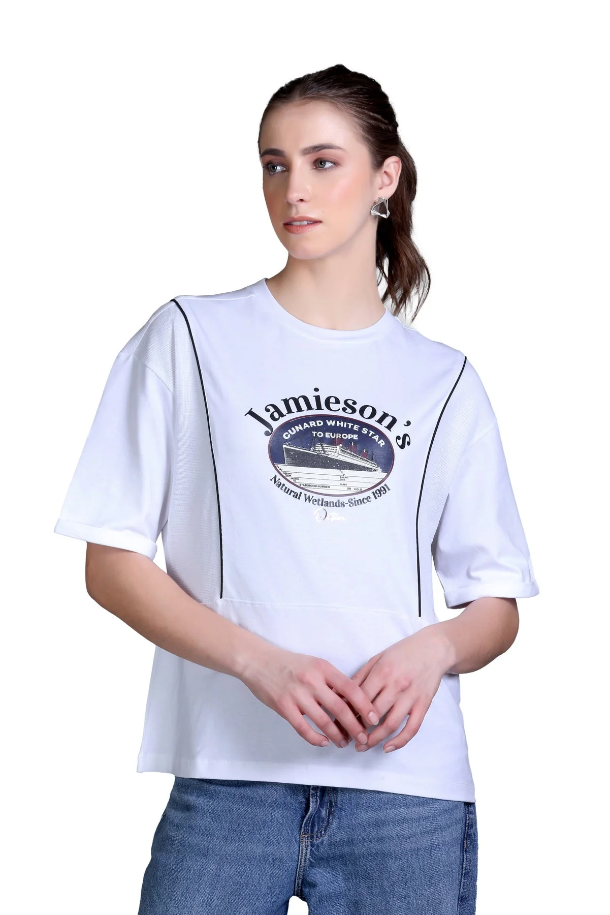 Women's Round-Neck Graphic Tee - Image 14