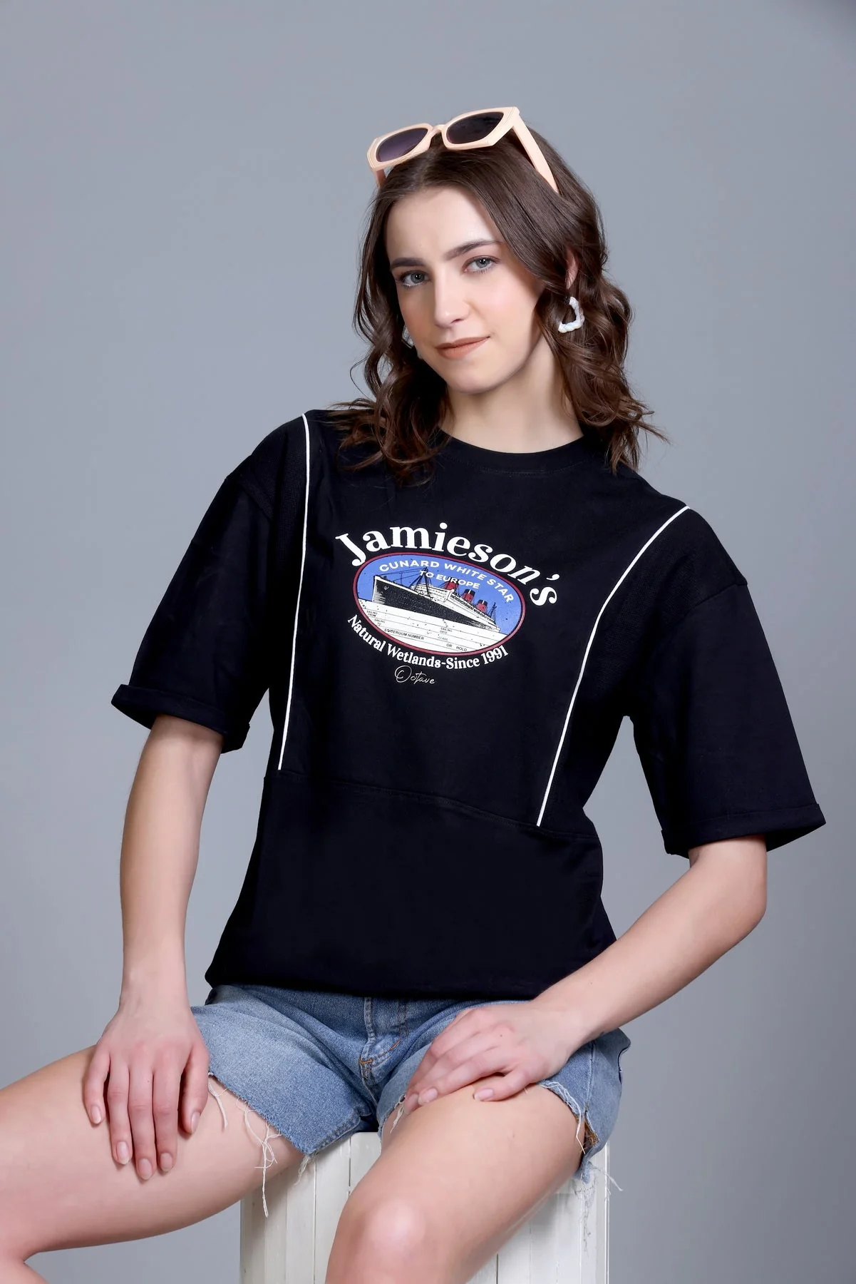 Women's Round-Neck Graphic Tee - Image 5