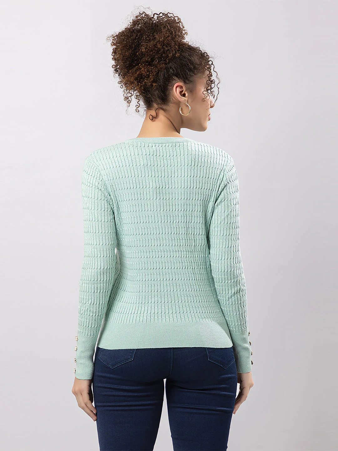 Women's Snug Knitted Sweater - Image 3