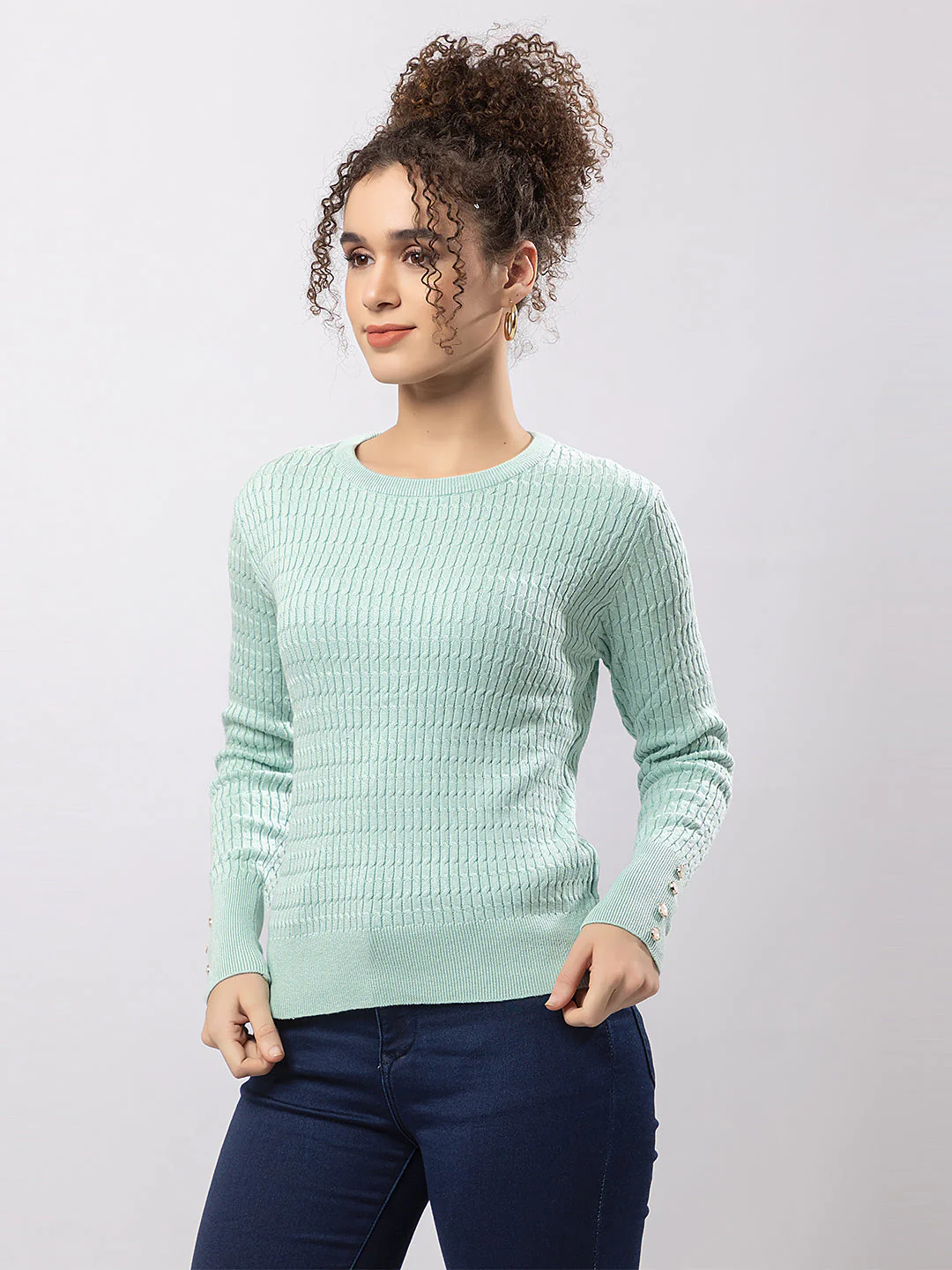 Women's Snug Knitted Sweater - Image 4