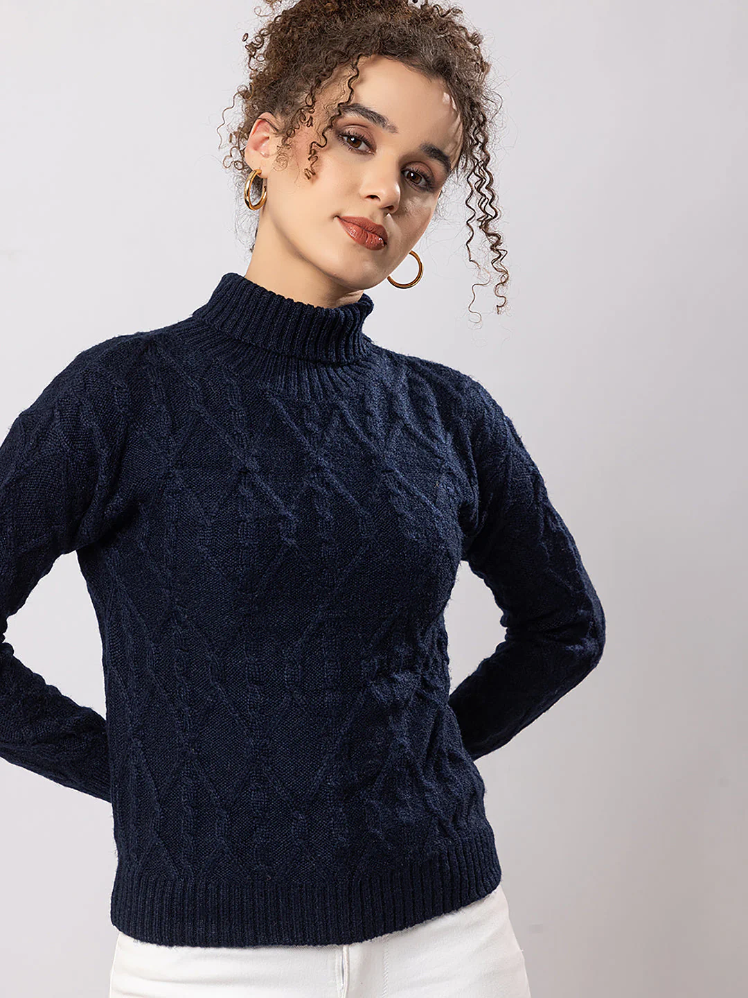 Women's Snug Knitted Sweater - Image 11