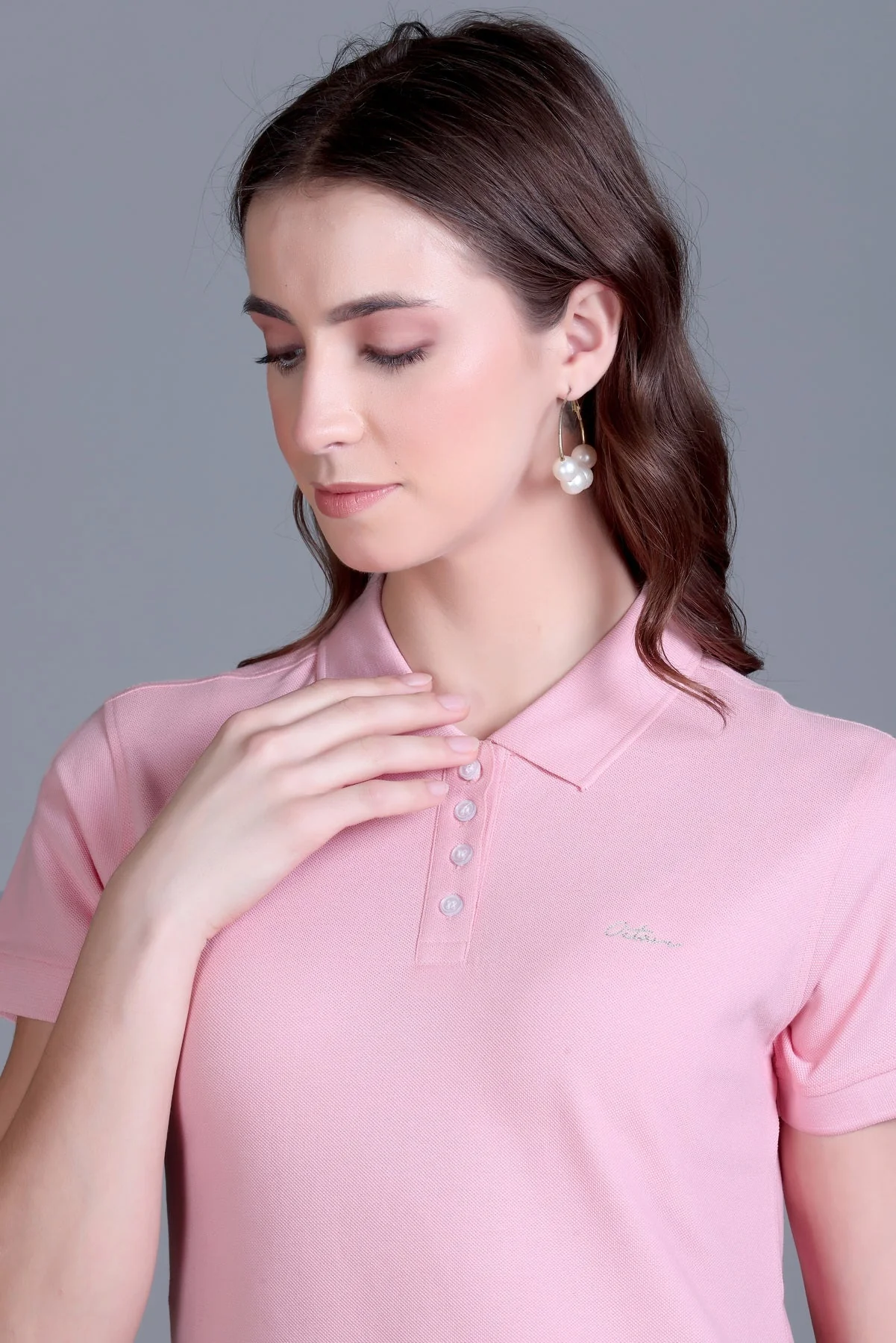 Women's Solid Polo Tee - Image 10
