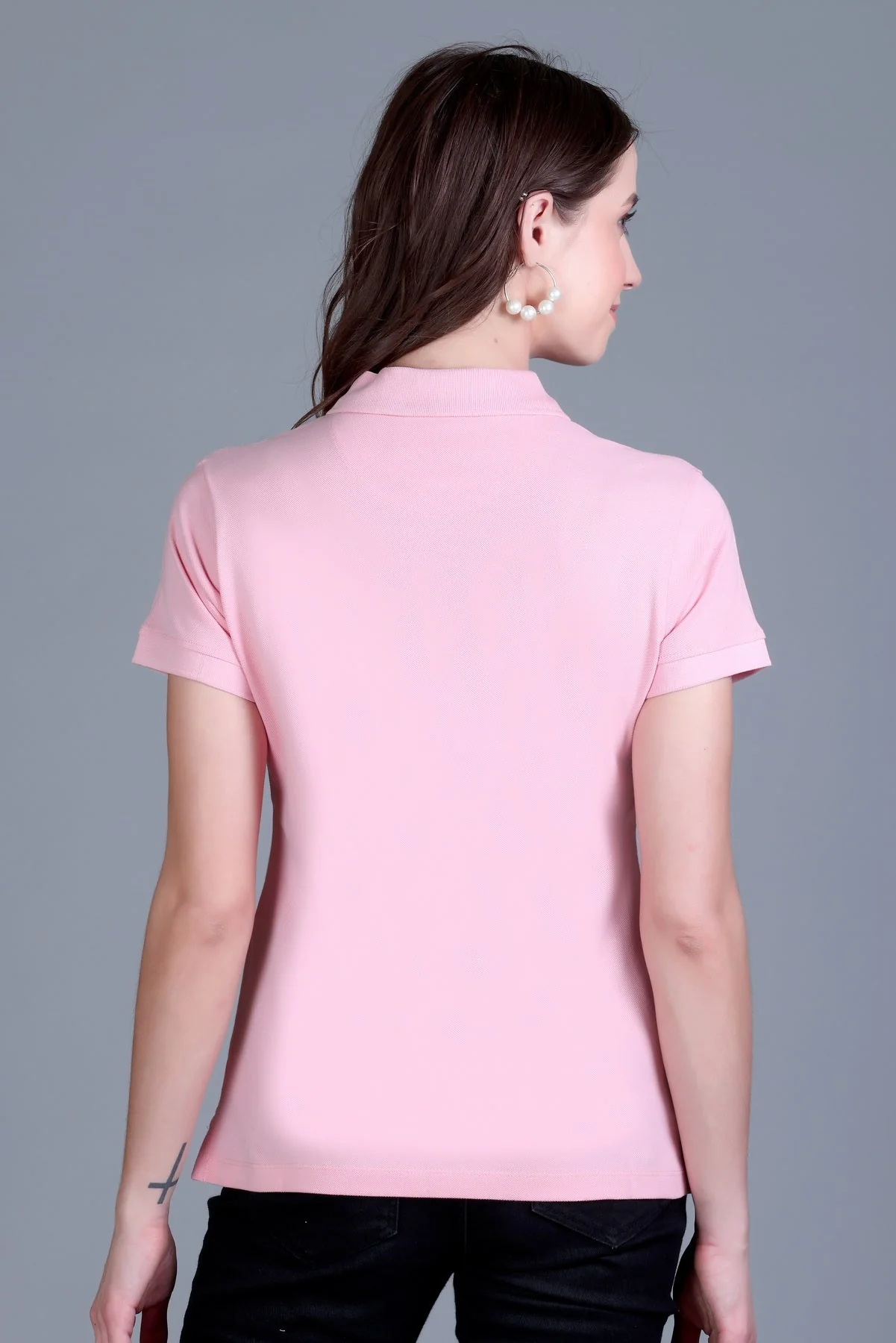 Women's Solid Polo Tee - Image 11