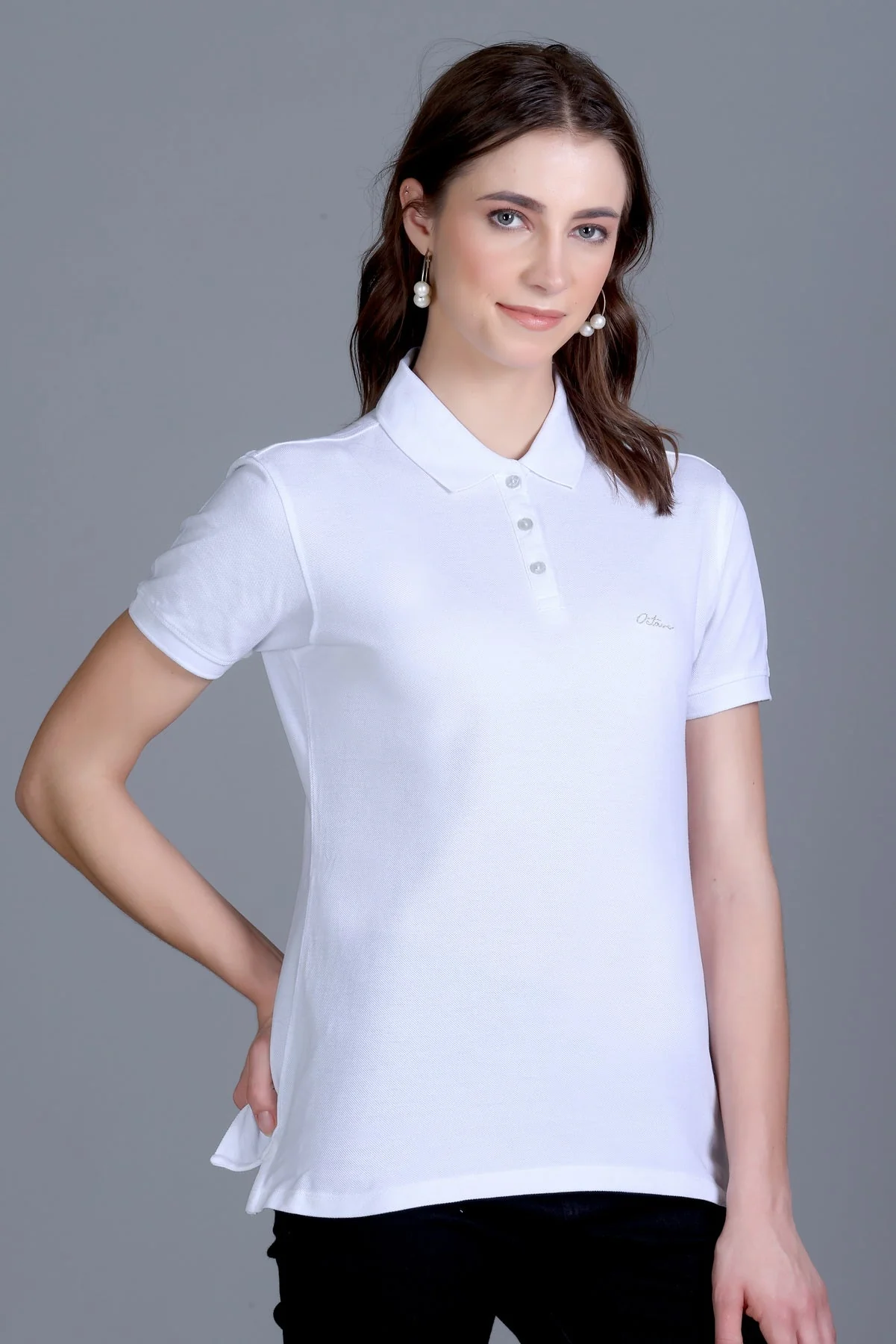 Women's Solid Polo Tee - Image 15