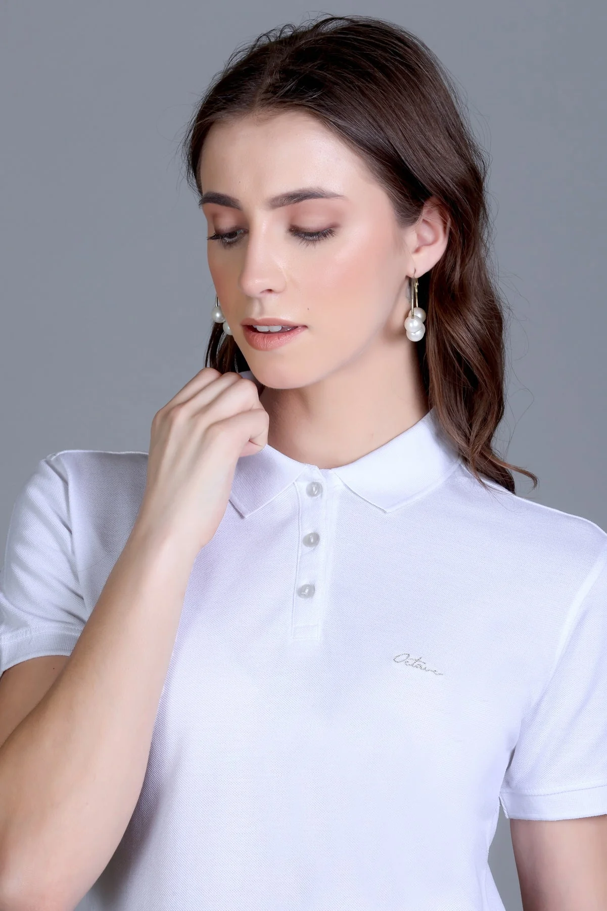 Women's Solid Polo Tee - Image 16