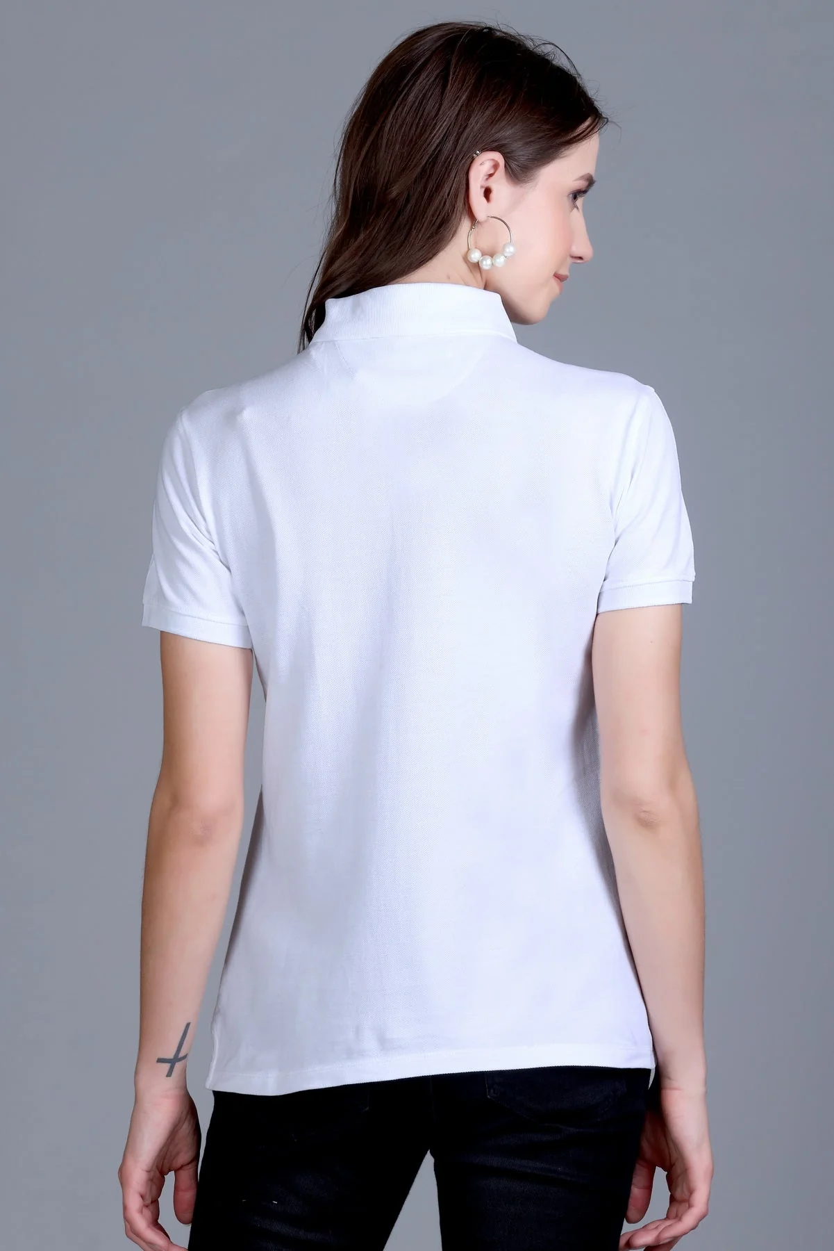 Women's Solid Polo Tee - Image 17