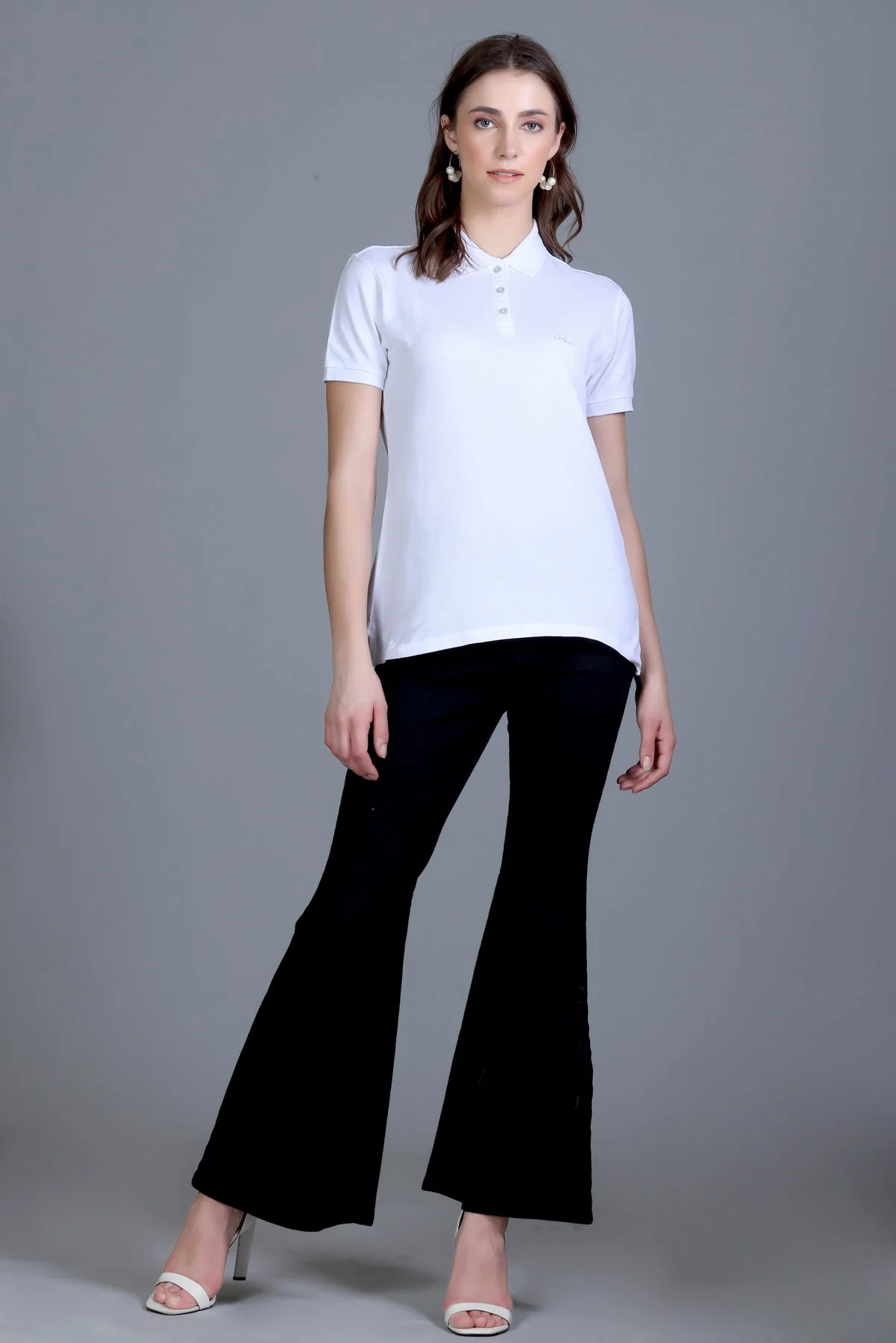 Women's Solid Polo Tee - Image 20