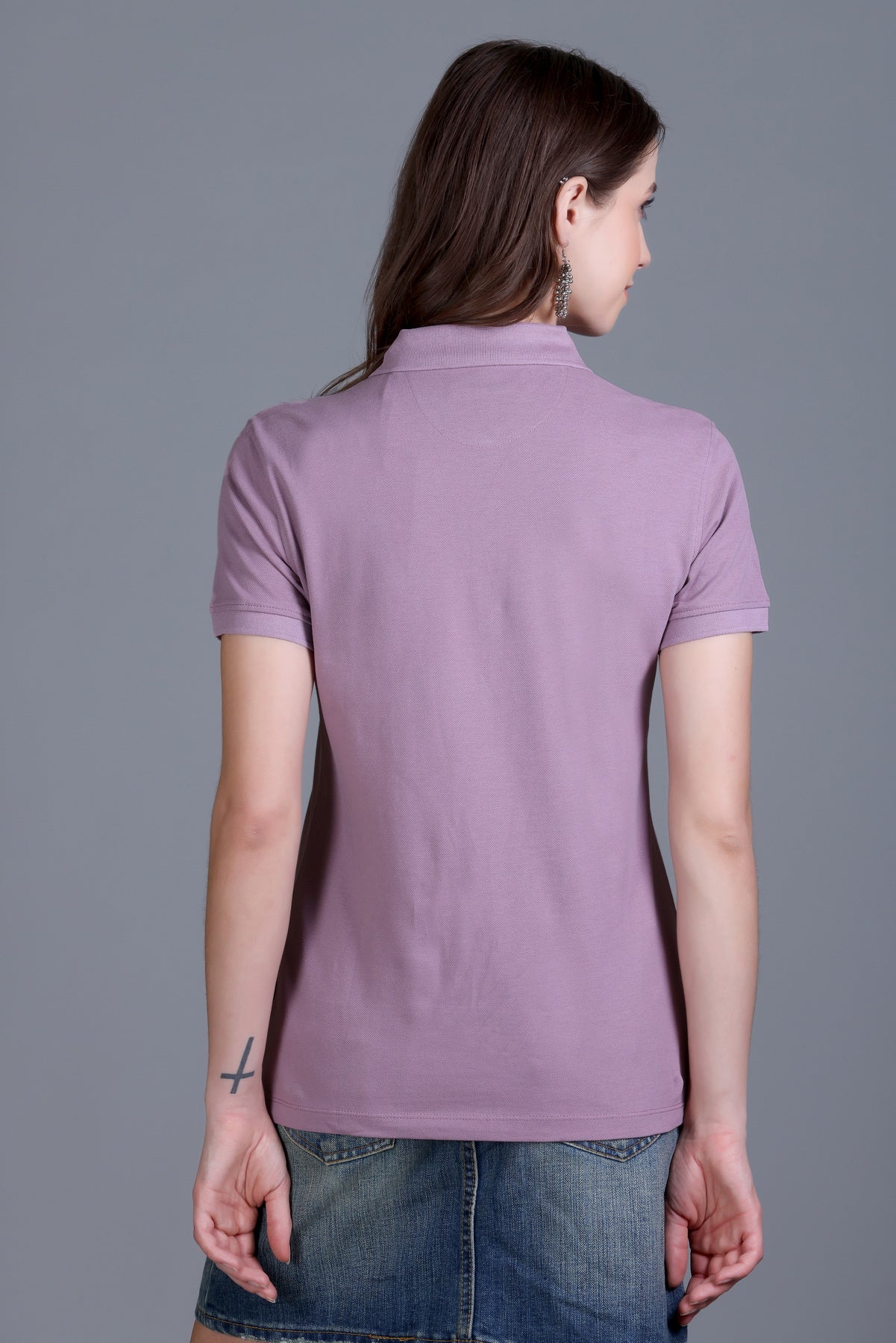 Women's Solid Polo Tee - Image 4