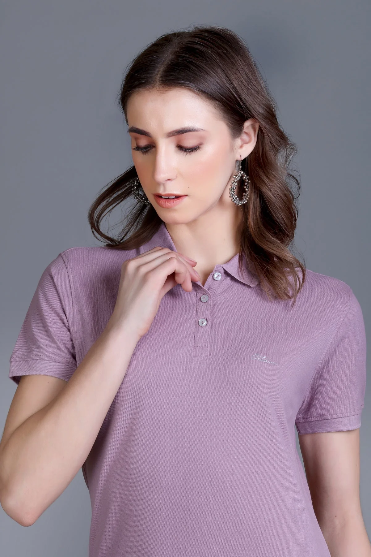 Women's Solid Polo Tee - Image 5