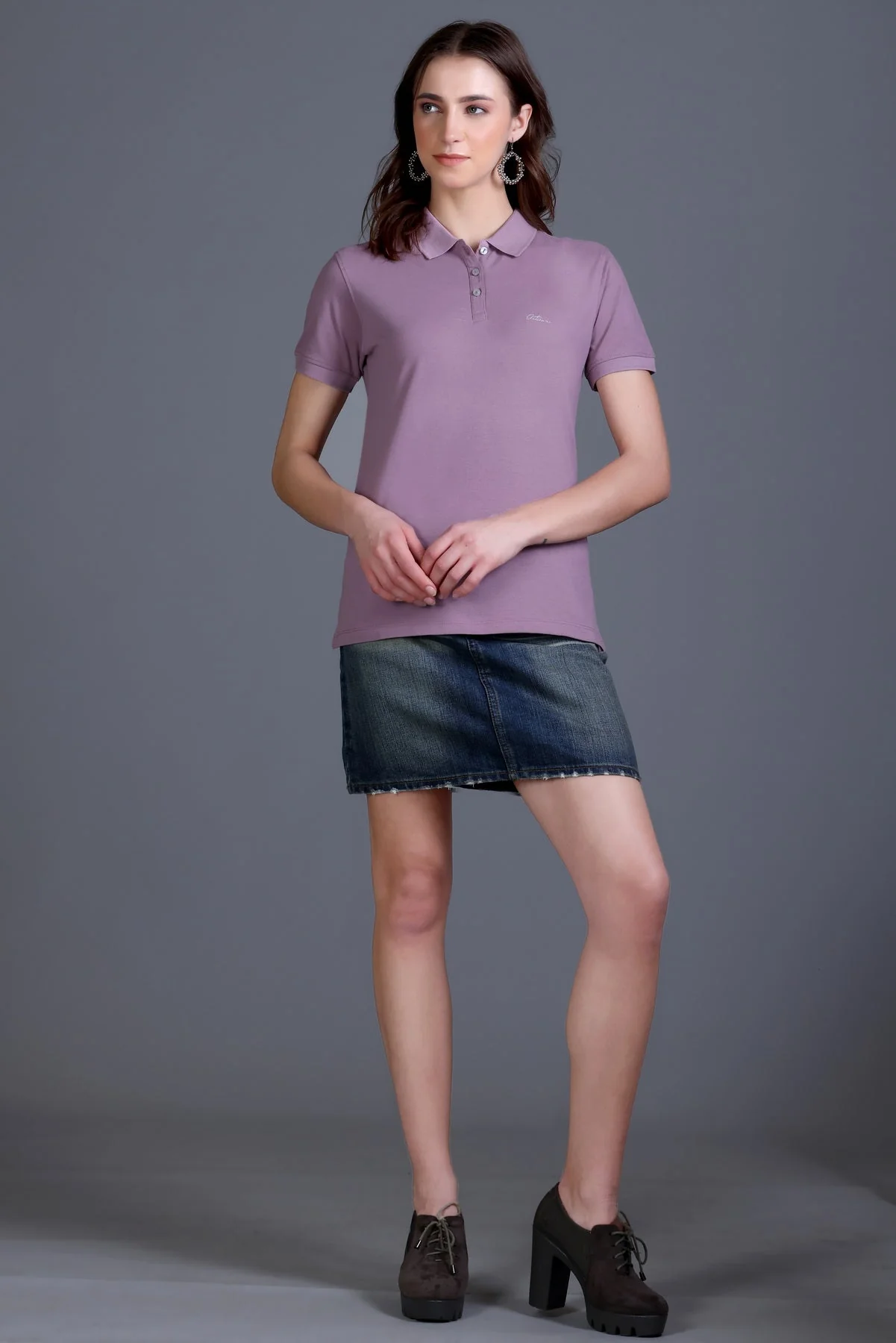Women's Solid Polo Tee - Image 6