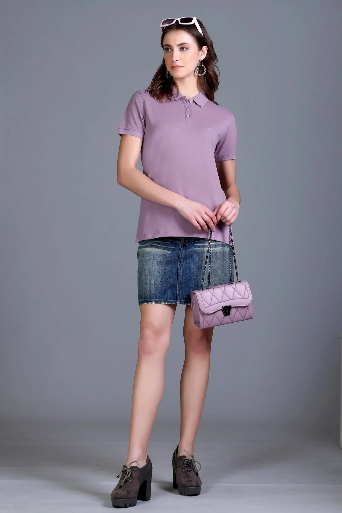 Women's Solid Polo Tee - Image 7
