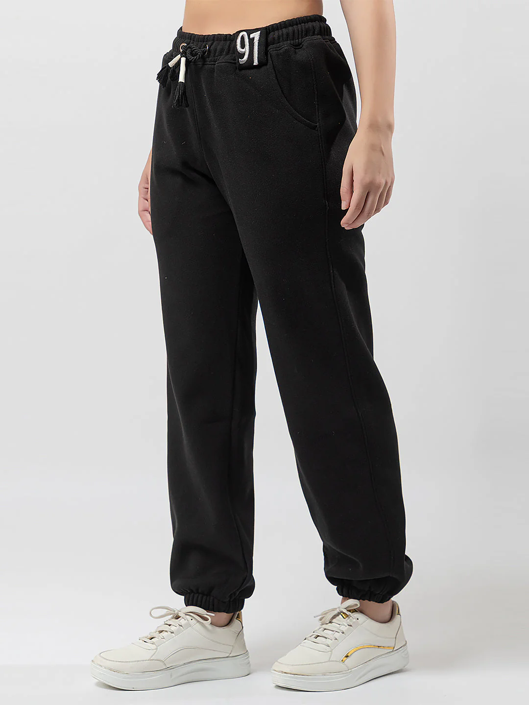 Women's Solid Polyster Pants - Image 2