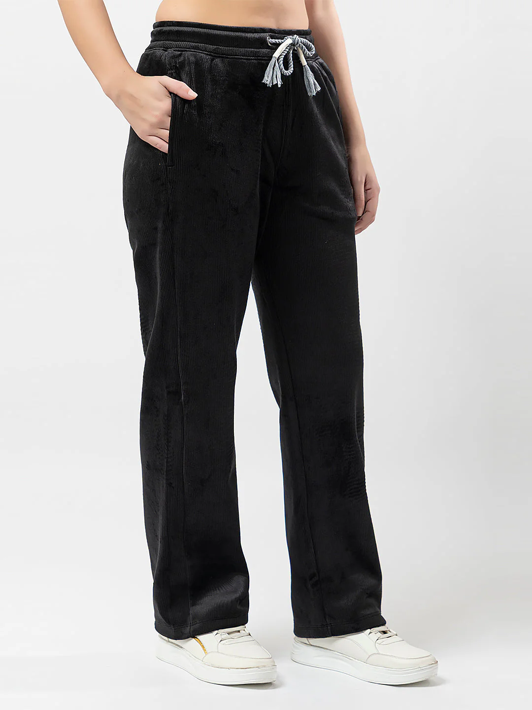Women's Solid Polyster Pants