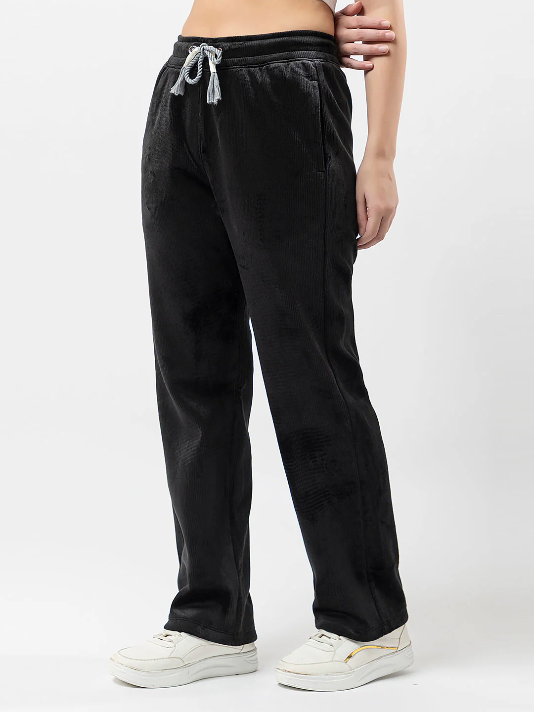Women's Solid Polyster Pants - Image 2