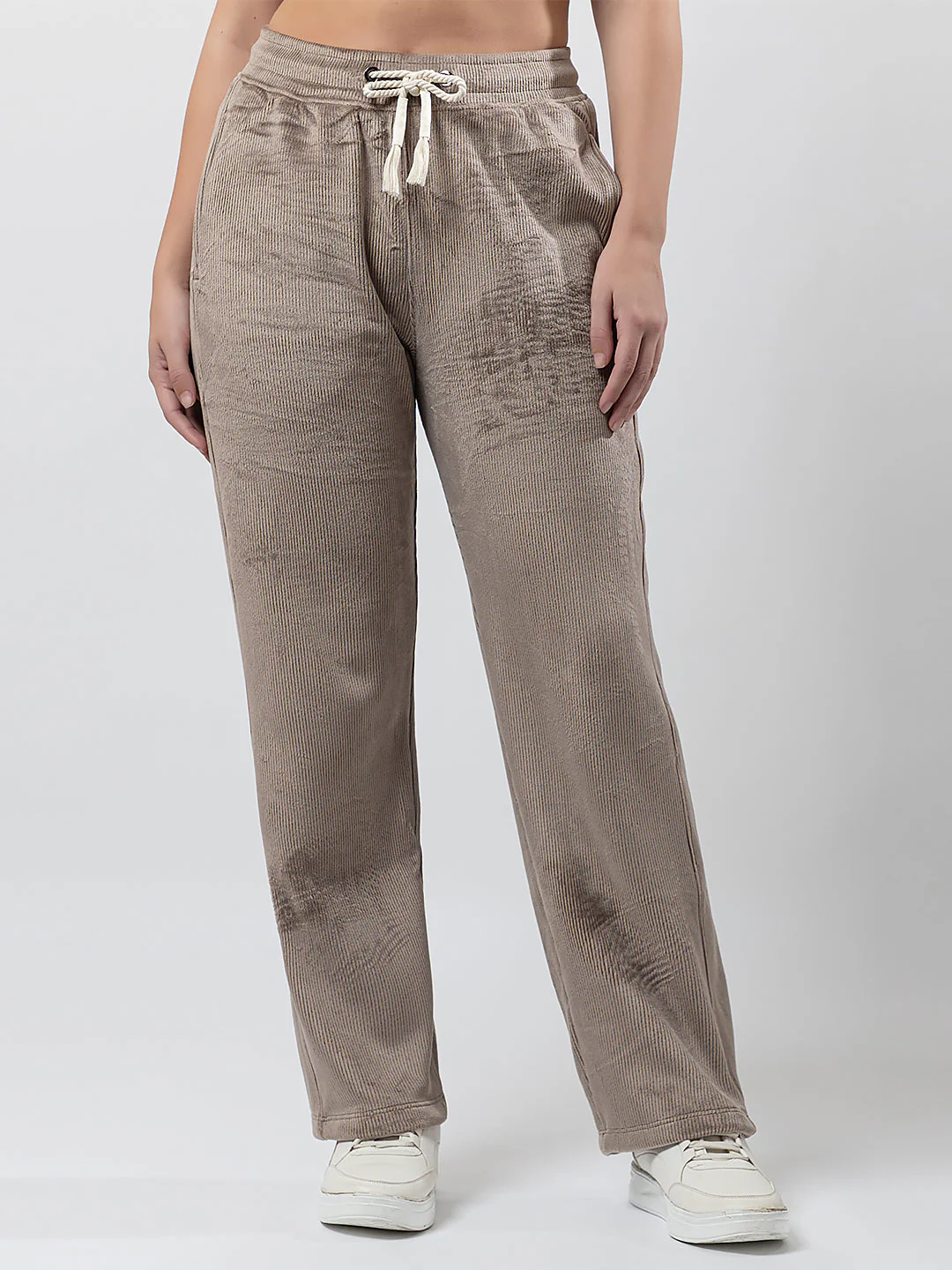 Women's Solid Polyster Pants