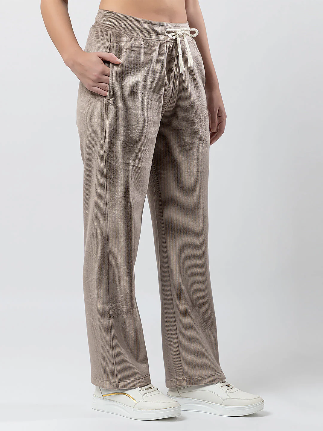 Women's Solid Polyster Pants - Image 2