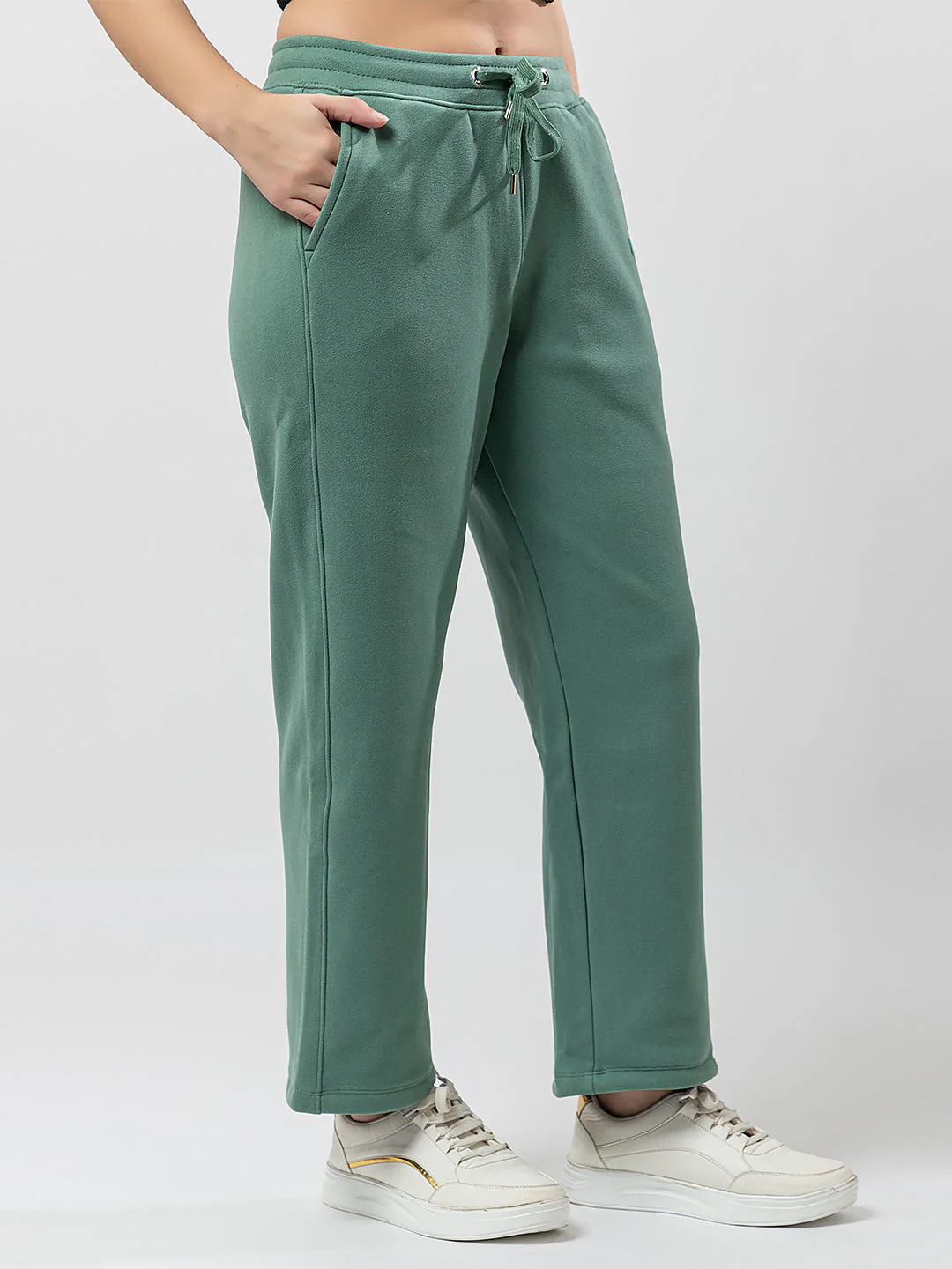 Women's Solid Polyster Pants