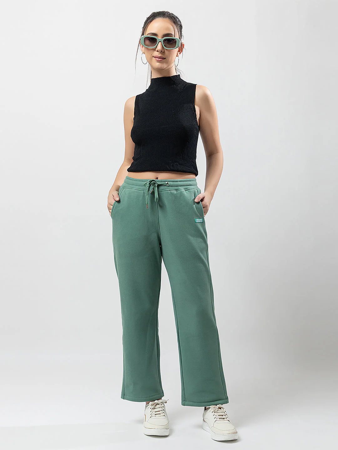 Women's Solid Polyster Pants - Image 4