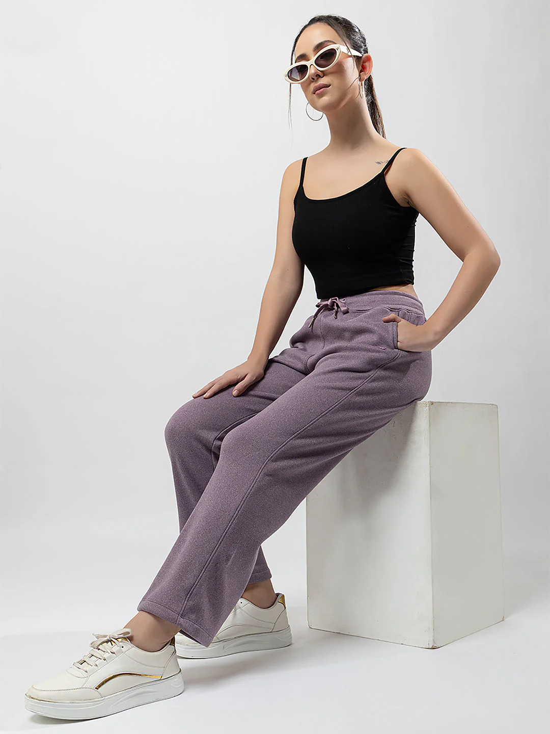Women's Solid Polyster Pants - Image 7