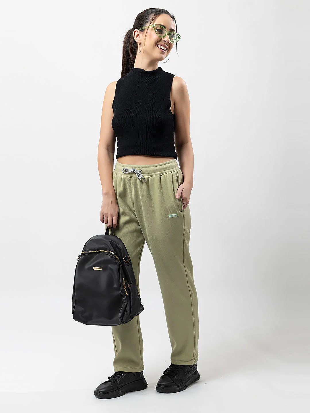 Women's Solid Polyster Pants - Image 6