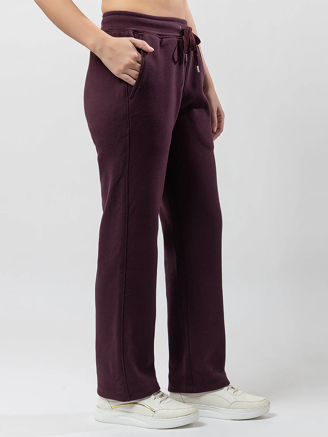 Women's Solid Polyster Pants