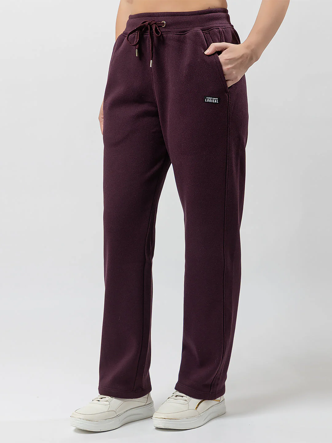 Women's Solid Polyster Pants - Image 2