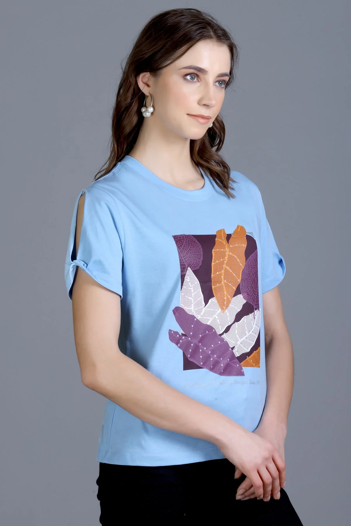 Women's Split-Sleeve Graphic Tee - Image 3