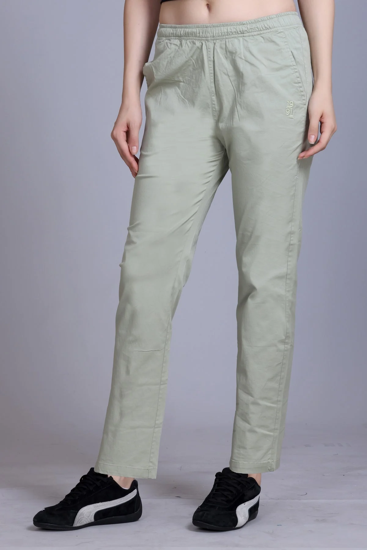 Women's Stretchable Solid Pants - Image 11