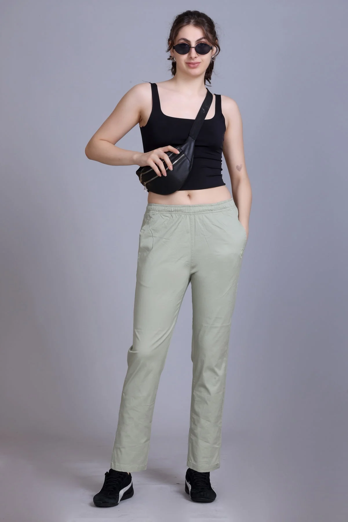 Women's Stretchable Solid Pants - Image 13