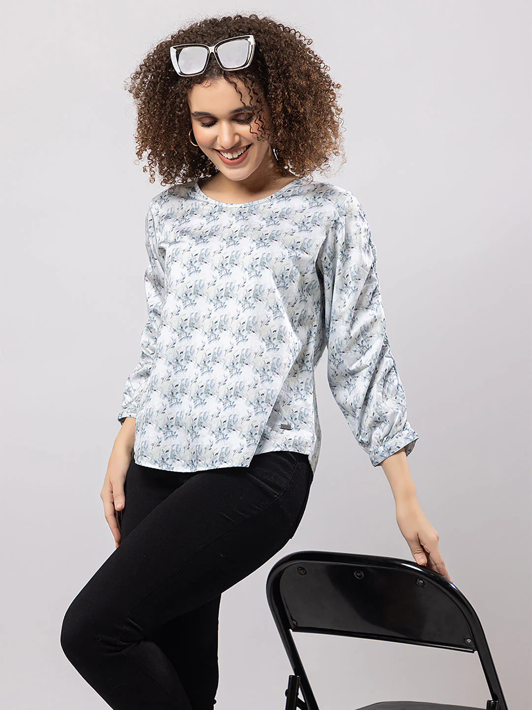Women's Floral Print Top - Image 6
