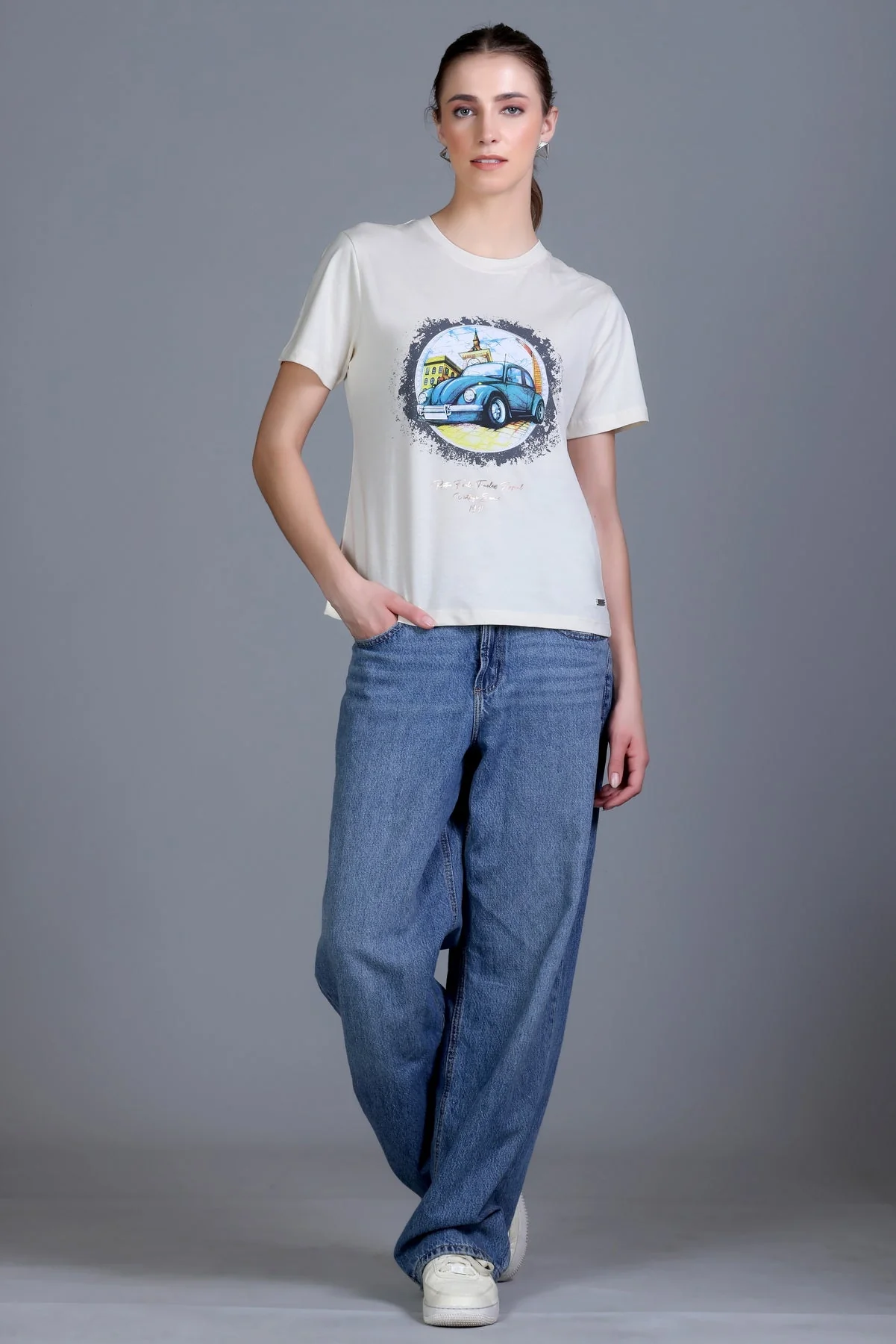 Women's 'Vintage Car' Tee - Image 3