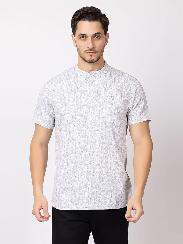 Men's Solid Half Kurta
