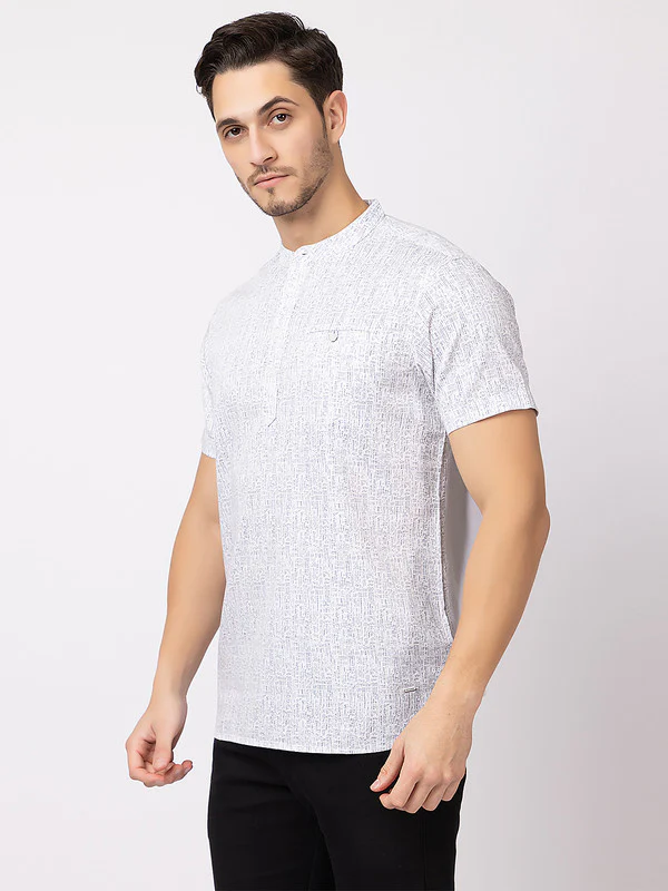 Men's Solid Half Kurta - Image 2